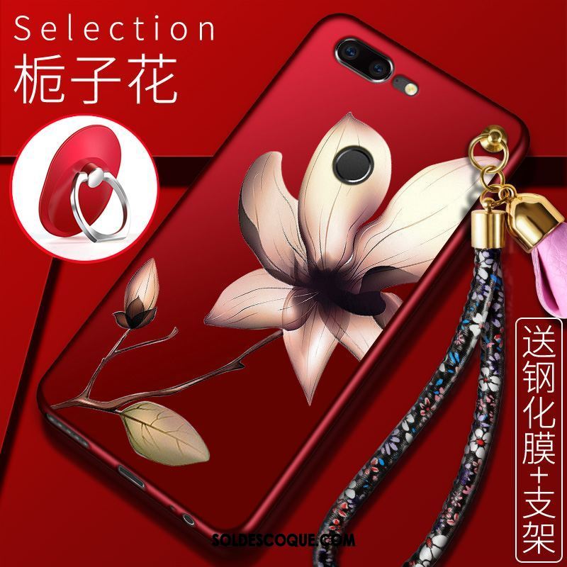 Coque Oneplus 5t Étui Créatif Fluide Doux Dessin Animé Fleur Pas Cher