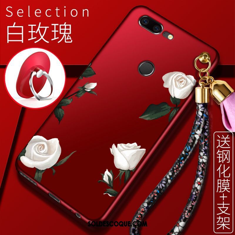 Coque Oneplus 5t Étui Créatif Fluide Doux Dessin Animé Fleur Pas Cher