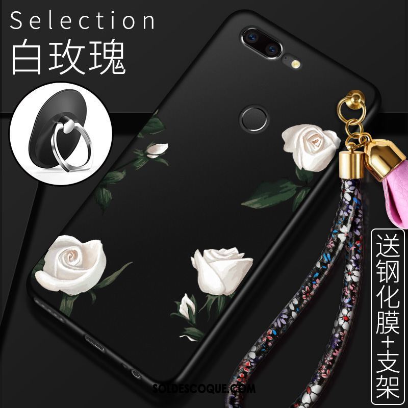 Coque Oneplus 5t Étui Créatif Fluide Doux Dessin Animé Fleur Pas Cher