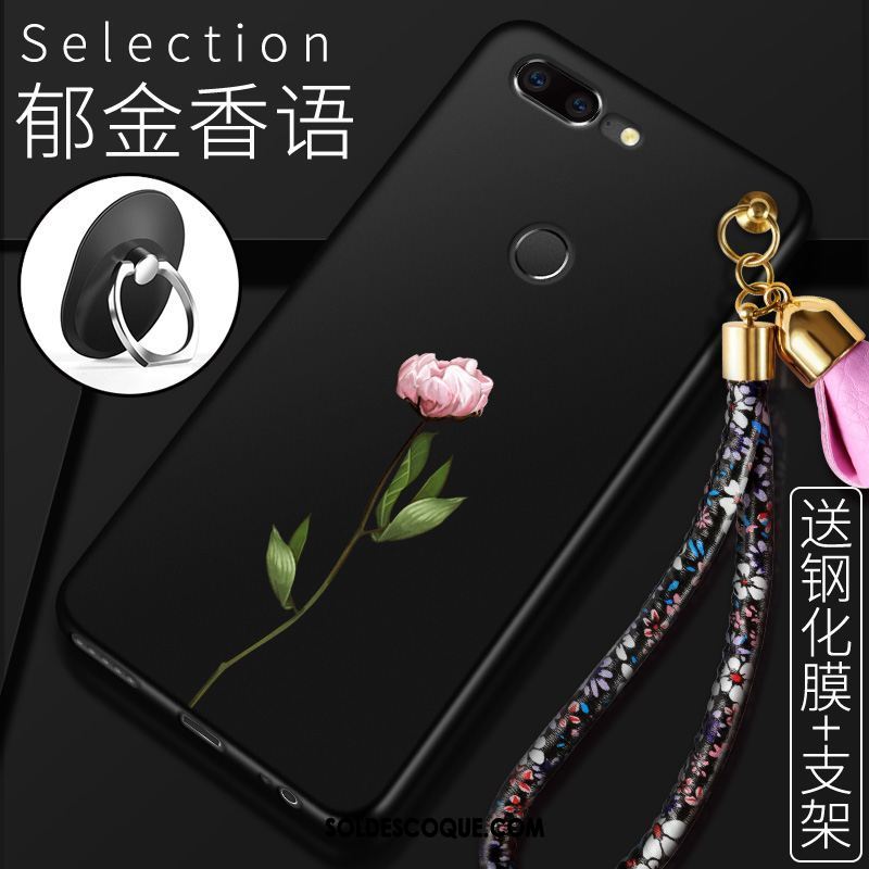 Coque Oneplus 5t Étui Créatif Fluide Doux Dessin Animé Fleur Pas Cher