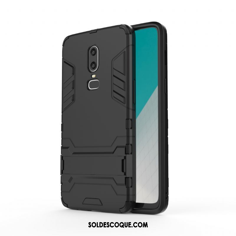 Coque Oneplus 6 Border Gris Étui Métal Incassable Soldes