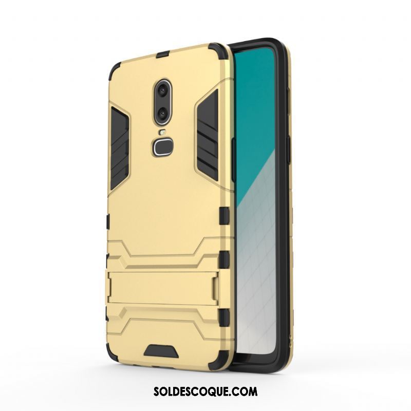 Coque Oneplus 6 Border Gris Étui Métal Incassable Soldes