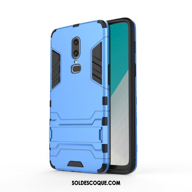 Coque Oneplus 6 Border Gris Étui Métal Incassable Soldes