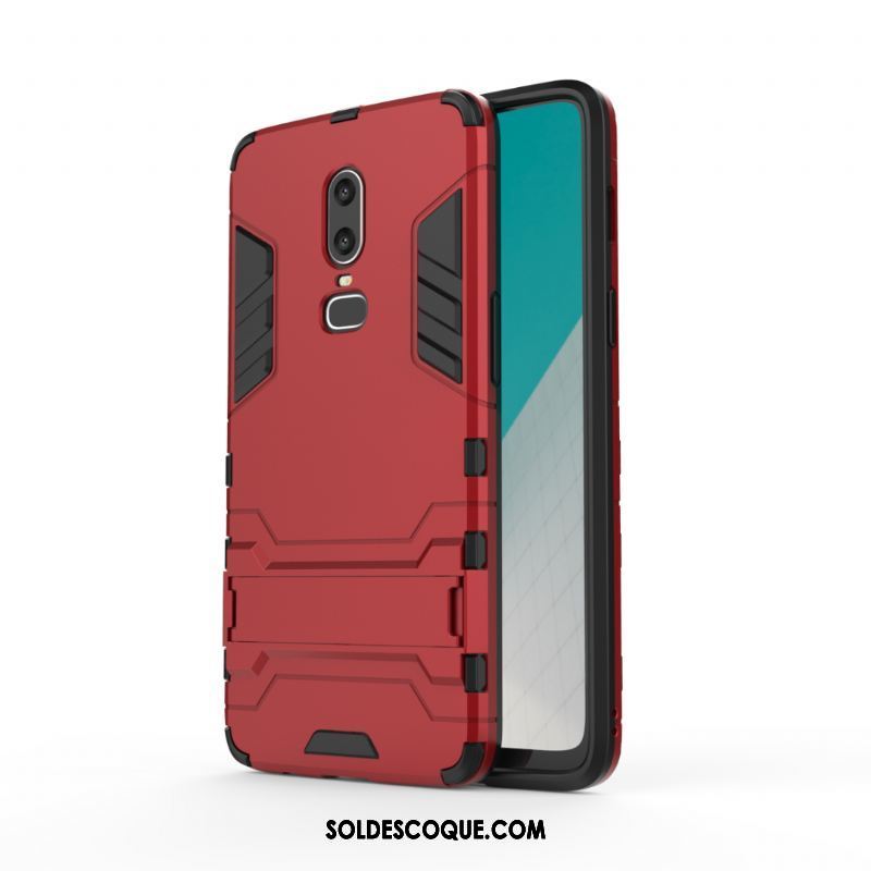 Coque Oneplus 6 Border Gris Étui Métal Incassable Soldes