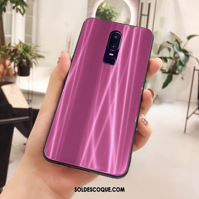 Coque Oneplus 6 Créatif Rouge Verre Étui Silicone En Ligne