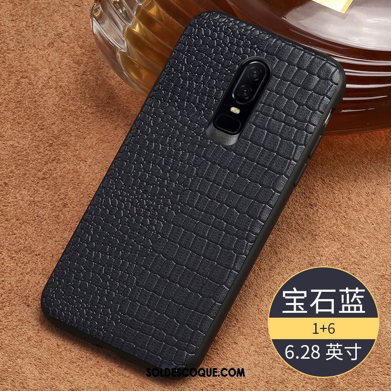 Coque Oneplus 6 Cuir Véritable Étui Nouveau Étui En Cuir Protection En Vente