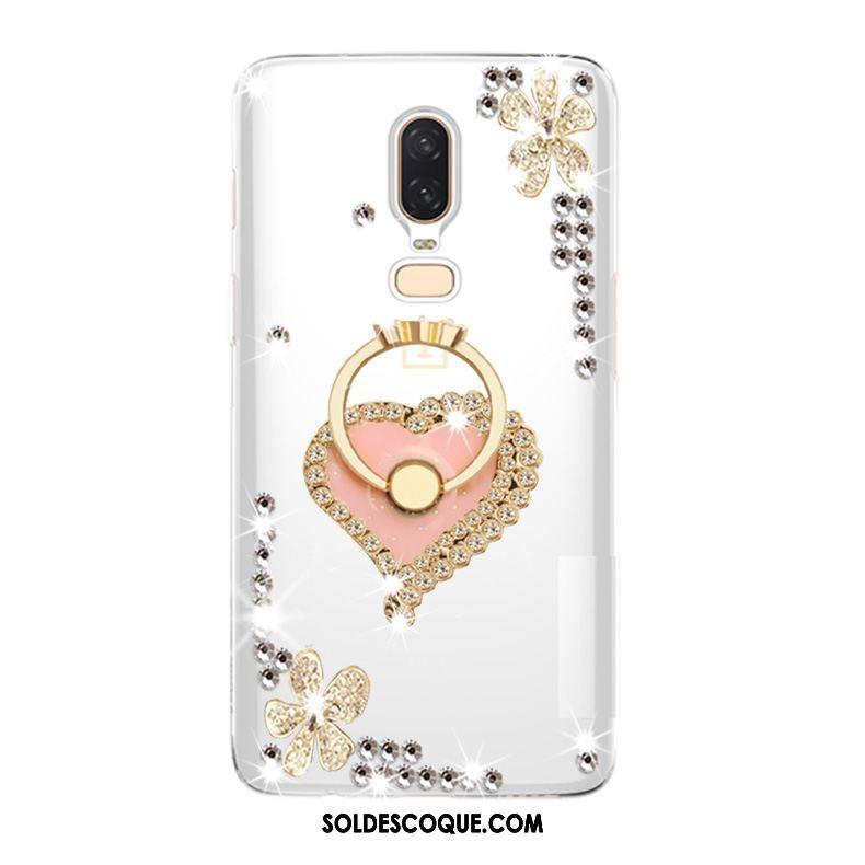 Coque Oneplus 6 Fluide Doux Strass Tendance Protection Étui En Vente