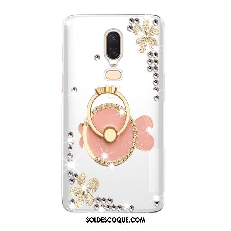 Coque Oneplus 6 Fluide Doux Strass Tendance Protection Étui En Vente