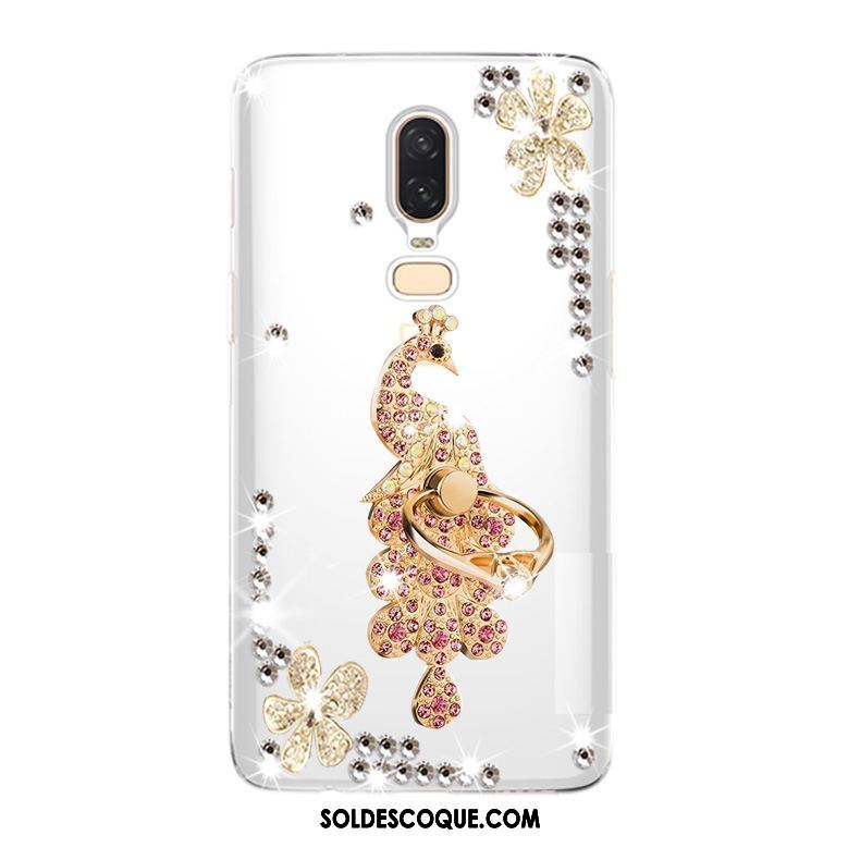 Coque Oneplus 6 Fluide Doux Strass Tendance Protection Étui En Vente