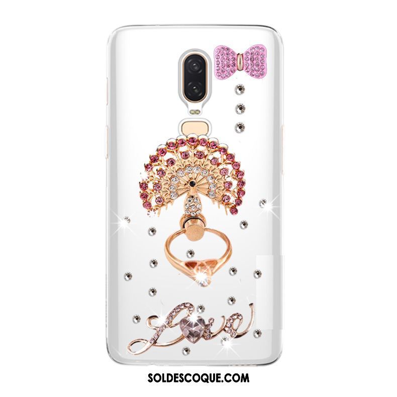 Coque Oneplus 6 Fluide Doux Strass Tendance Protection Étui En Vente