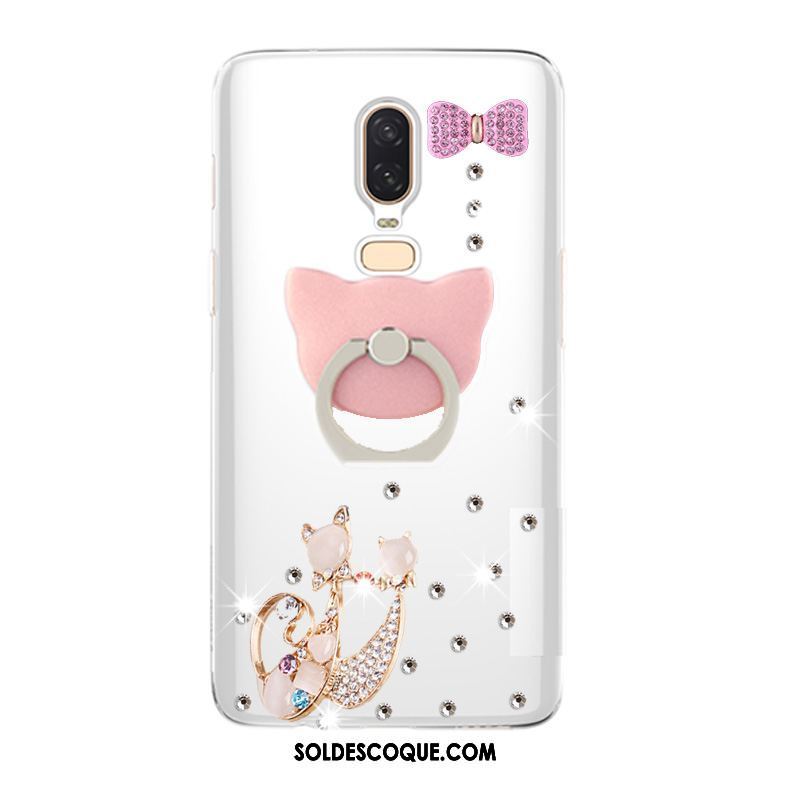 Coque Oneplus 6 Fluide Doux Strass Tendance Protection Étui En Vente