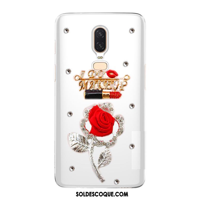 Coque Oneplus 6 Fluide Doux Strass Tendance Protection Étui En Vente