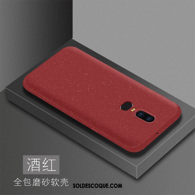 Coque Oneplus 6 Incassable Créatif Silicone Simple Délavé En Daim Pas Cher