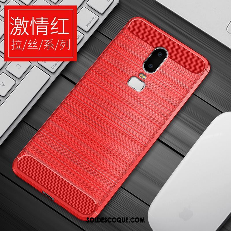 Coque Oneplus 6 Incassable Protection Fluide Doux Simple Étui Pas Cher