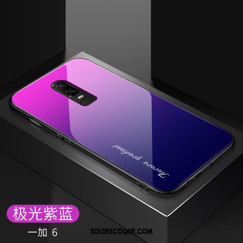 Coque Oneplus 6 Miroir Violet Dégradé Tout Compris Couvercle Arrière Soldes