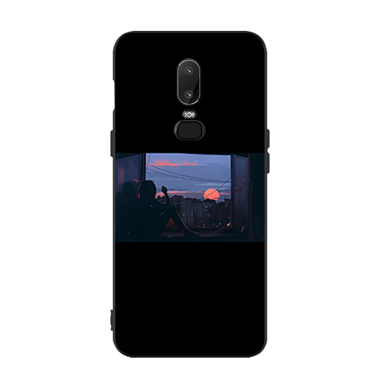 Coque Oneplus 6 Noir Incassable Téléphone Portable Silicone Soirée Pas Cher