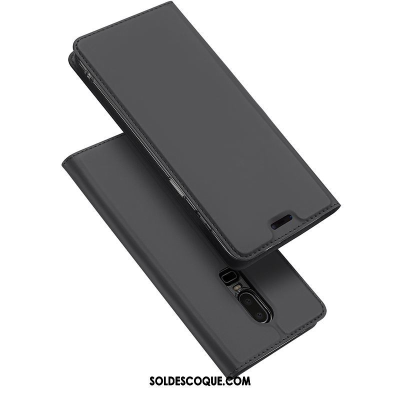 Coque Oneplus 6 Nouveau Protection Support Business Étui En Cuir Housse France