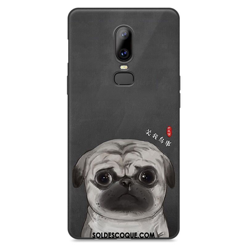 Coque Oneplus 6 Peinture Téléphone Portable Gris Drôle Incassable Soldes