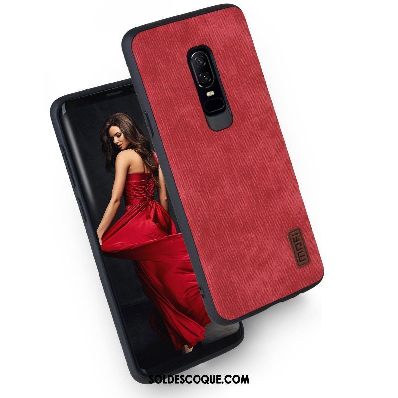 Coque Oneplus 6 Tout Compris Délavé En Daim Créatif Marque De Tendance Personnalité Housse Pas Cher