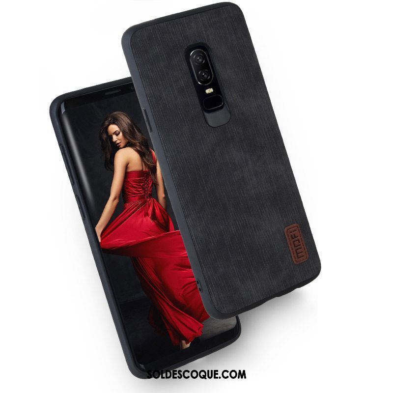 Coque Oneplus 6 Tout Compris Délavé En Daim Créatif Marque De Tendance Personnalité Housse Pas Cher