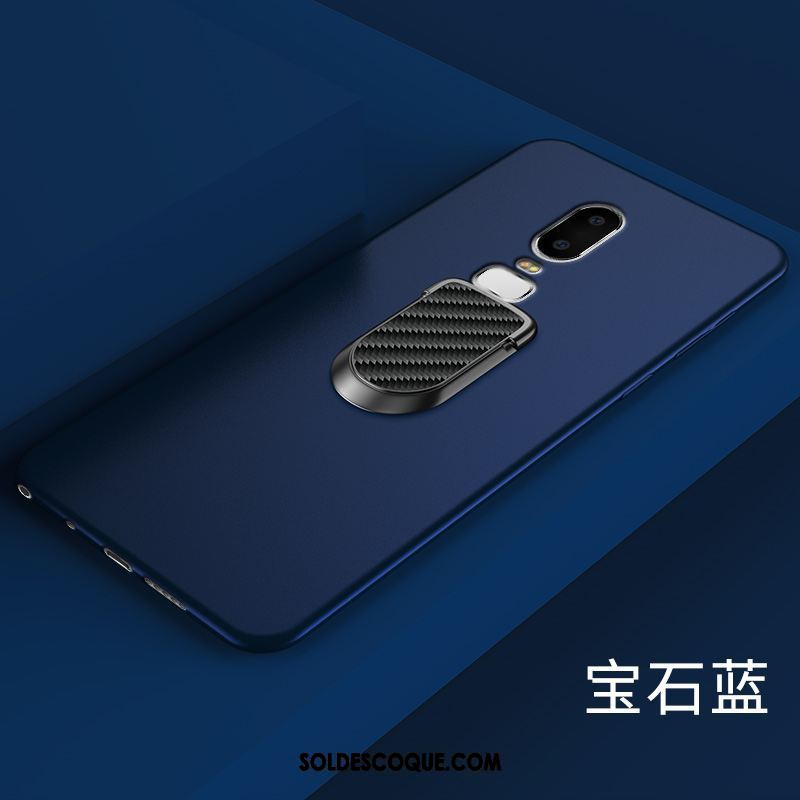 Coque Oneplus 6 Tout Compris Magnétisme Simple Étui Délavé En Daim En Ligne