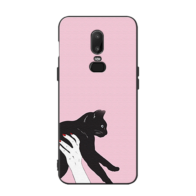 Coque Oneplus 6 Tout Compris Ornements Suspendus Rose Cœur Téléphone Portable En Vente