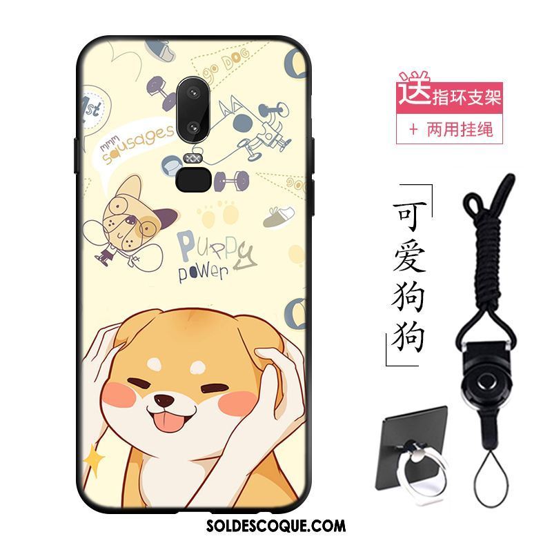 Coque Oneplus 6 Téléphone Portable Chiens Fluide Doux Étui Silicone Soldes