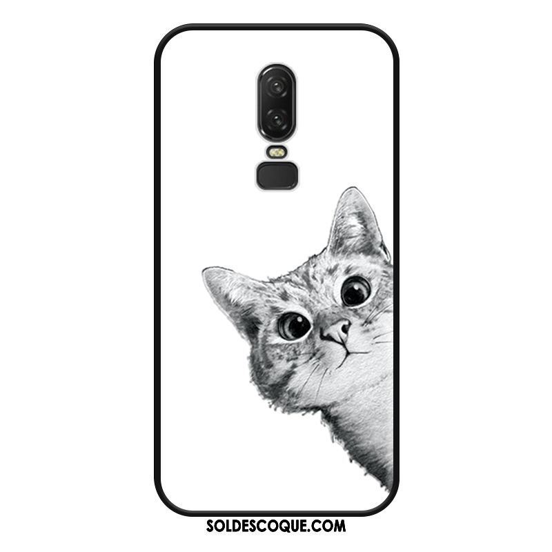 Coque Oneplus 6 Téléphone Portable Dessin Animé Tout Compris Blanc Protection Housse En Vente