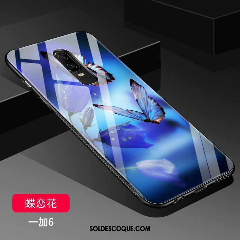 Coque Oneplus 6 Téléphone Portable Délavé En Daim Très Mince Protection Miroir Housse Soldes