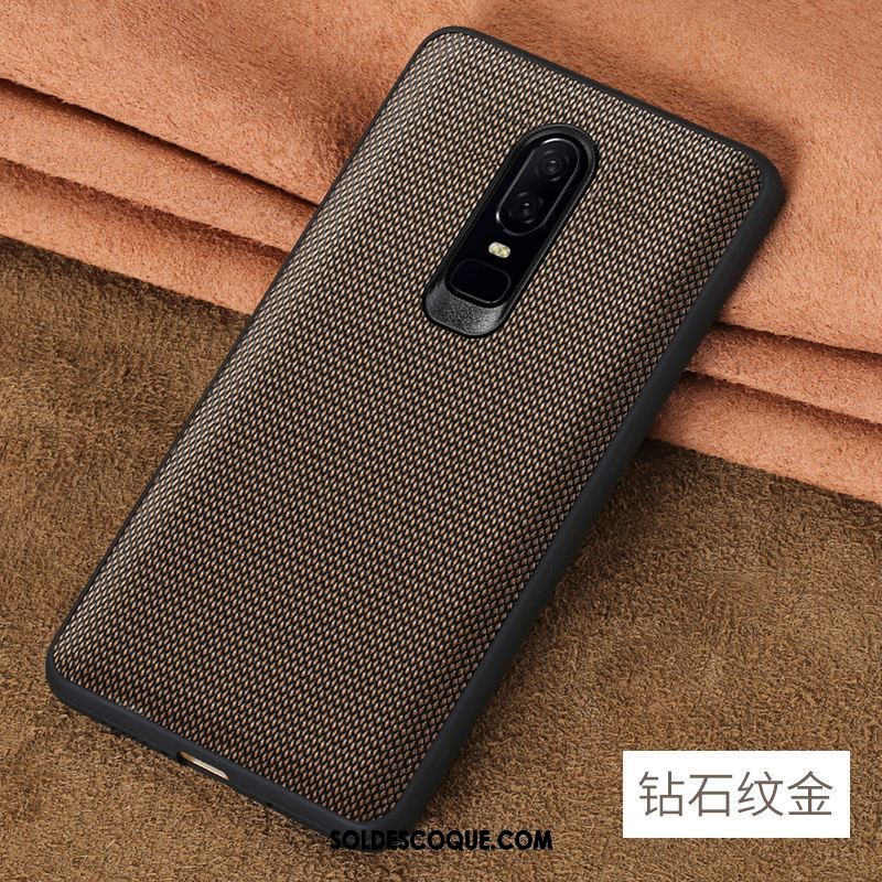 Coque Oneplus 6 Téléphone Portable Noir Étui En Cuir Mode France