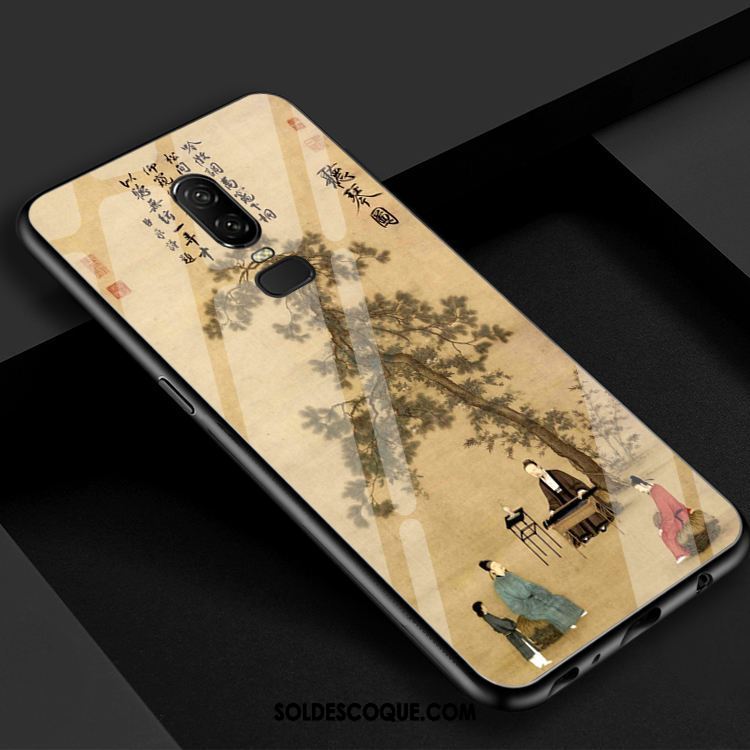 Coque Oneplus 6 Téléphone Portable Protection Art Verre Trempé Vintage Housse En Vente