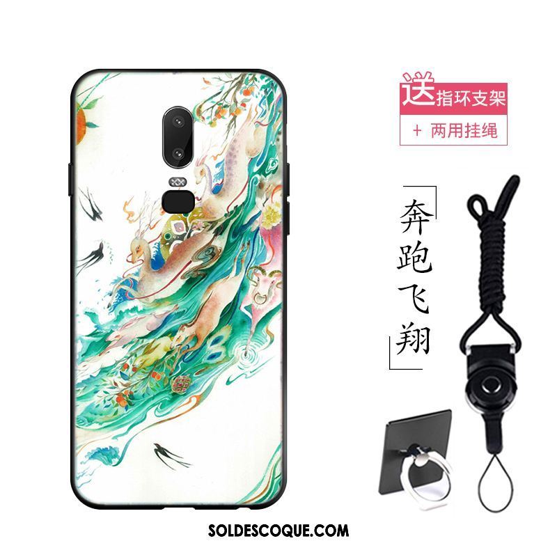 Coque Oneplus 6 Vert Tout Compris Frais Fluide Doux Incassable Pas Cher