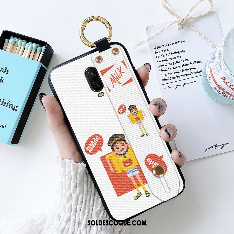 Coque Oneplus 6t Dessin Animé Créatif Gaufrage Nouveau Incassable En Vente