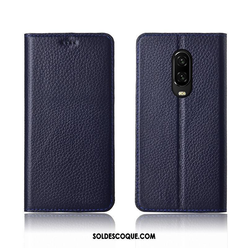 Coque Oneplus 6t Litchi Étui En Cuir Nouveau Tout Compris Téléphone Portable En Ligne