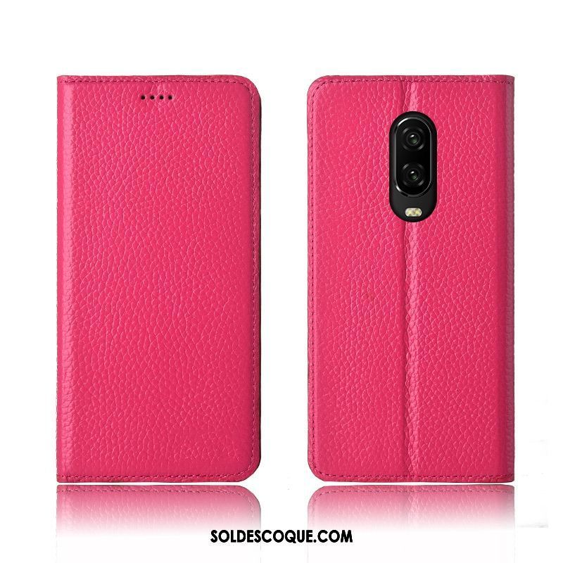 Coque Oneplus 6t Litchi Étui En Cuir Nouveau Tout Compris Téléphone Portable En Ligne