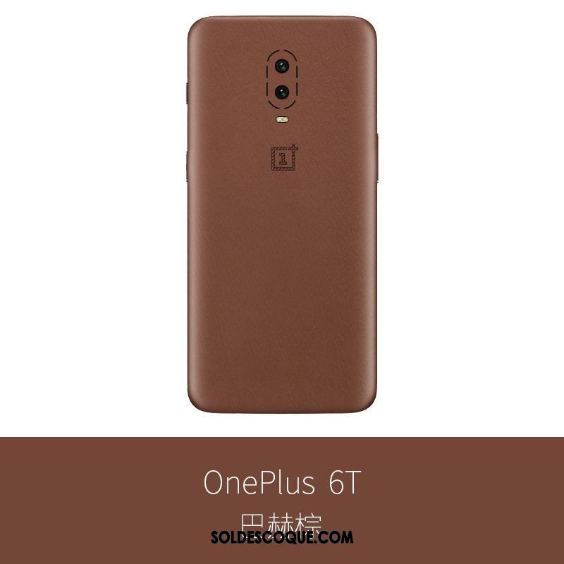 Coque Oneplus 6t Membrane Cuir Véritable Créatif Protection Incassable Housse En Ligne