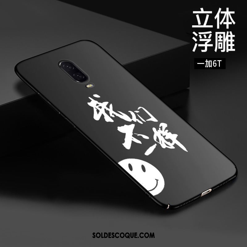 Coque Oneplus 6t Modèle Tout Compris Délavé En Daim Incassable Noir En Ligne