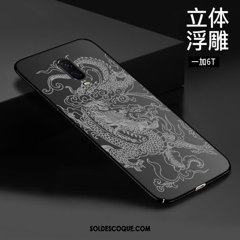 Coque Oneplus 6t Modèle Tout Compris Délavé En Daim Incassable Noir En Ligne