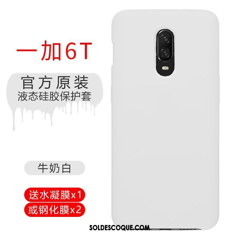 Coque Oneplus 6t Net Rouge Incassable Silicone Nouveau Étui En Vente