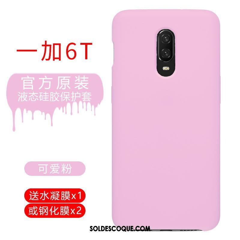 Coque Oneplus 6t Net Rouge Incassable Silicone Nouveau Étui En Vente