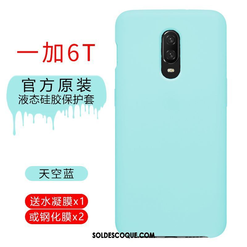 Coque Oneplus 6t Net Rouge Incassable Silicone Nouveau Étui En Vente