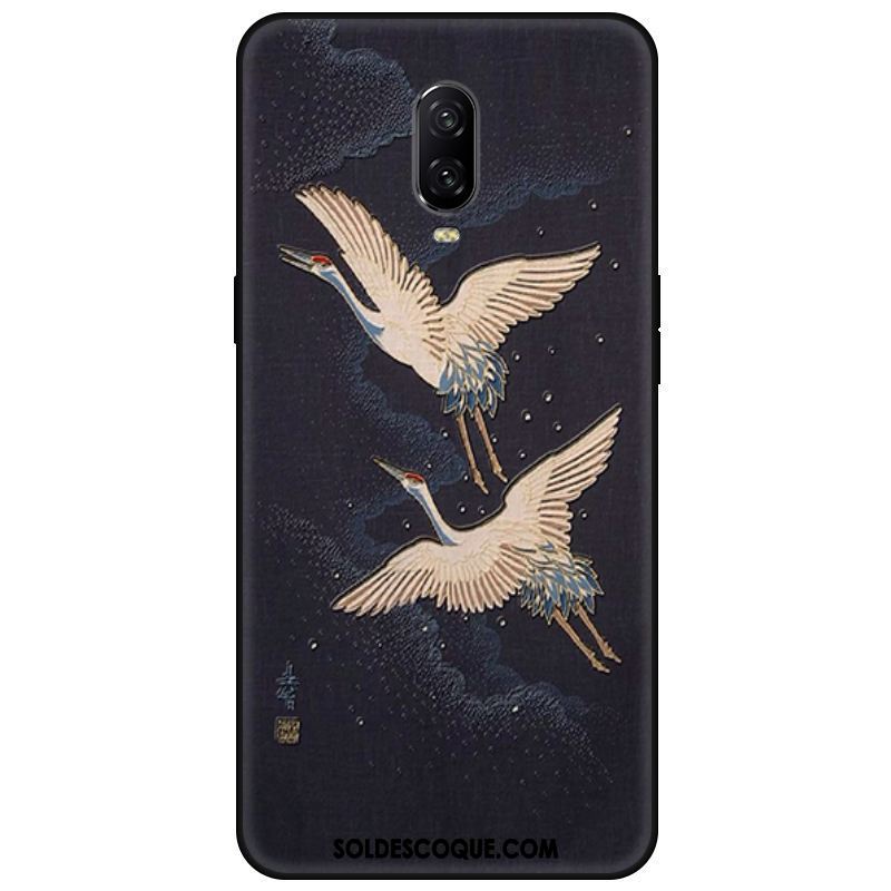 Coque Oneplus 6t Noir Protection Étui Téléphone Portable Art Soldes