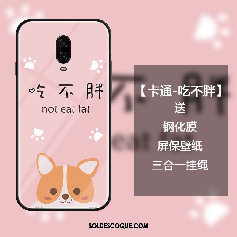 Coque Oneplus 6t Personnalité Étui Créatif Rose Mode Pas Cher