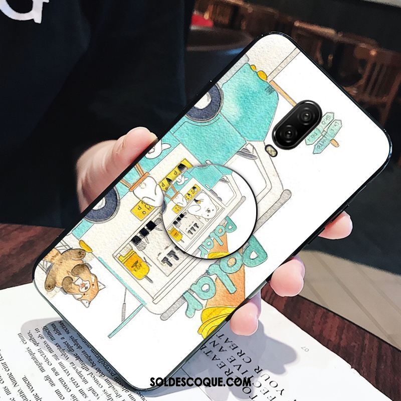 Coque Oneplus 6t Protection Créatif Net Rouge Support Dessin Animé Pas Cher