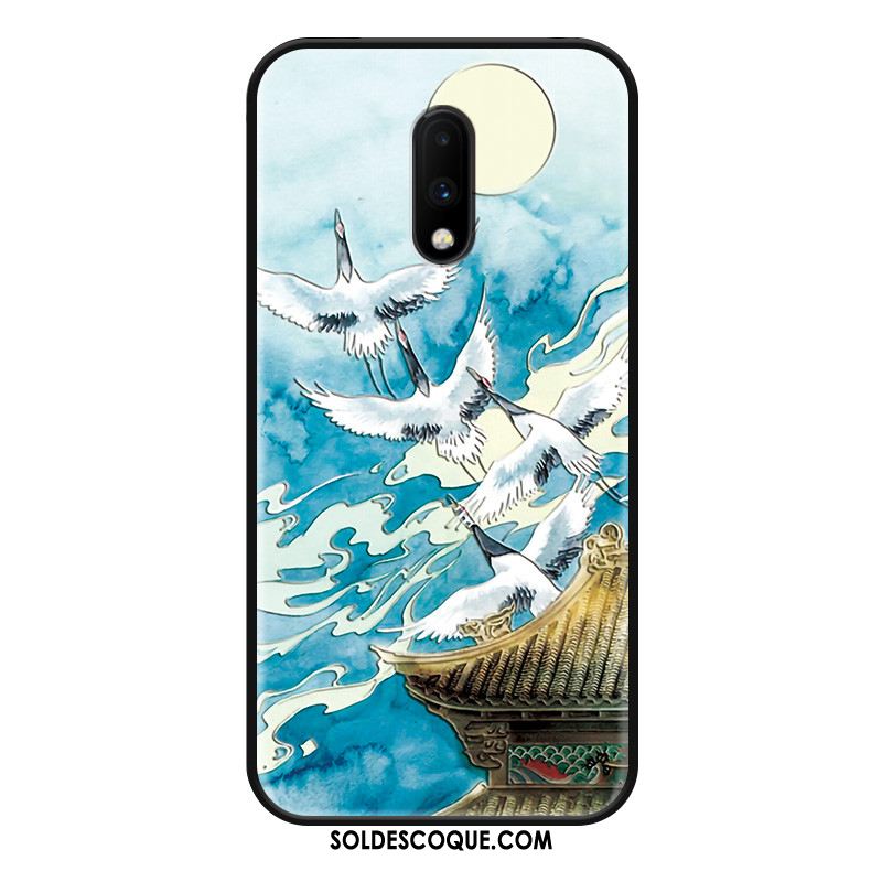 Coque Oneplus 7 Créatif Tout Compris Protection Ornements Suspendus Bleu Pas Cher