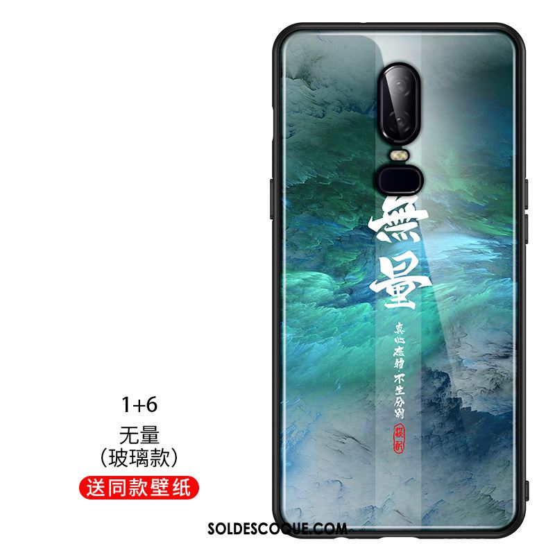 Coque Oneplus 7 Marque De Tendance Créatif Bleu Téléphone Portable Personnalité Housse Pas Cher