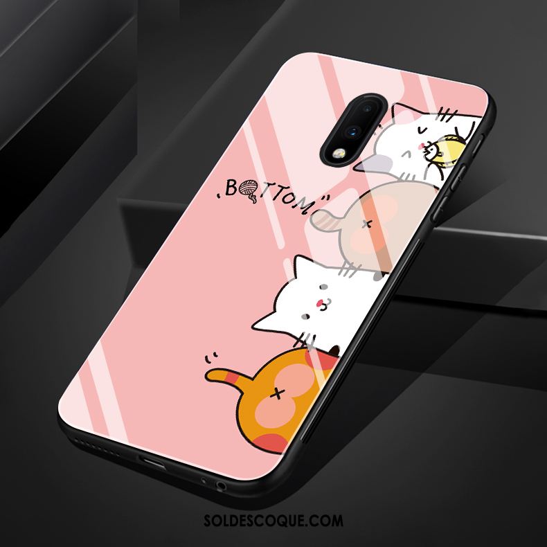 Coque Oneplus 7 Original Chat Étui Verre Mignonne Housse Soldes