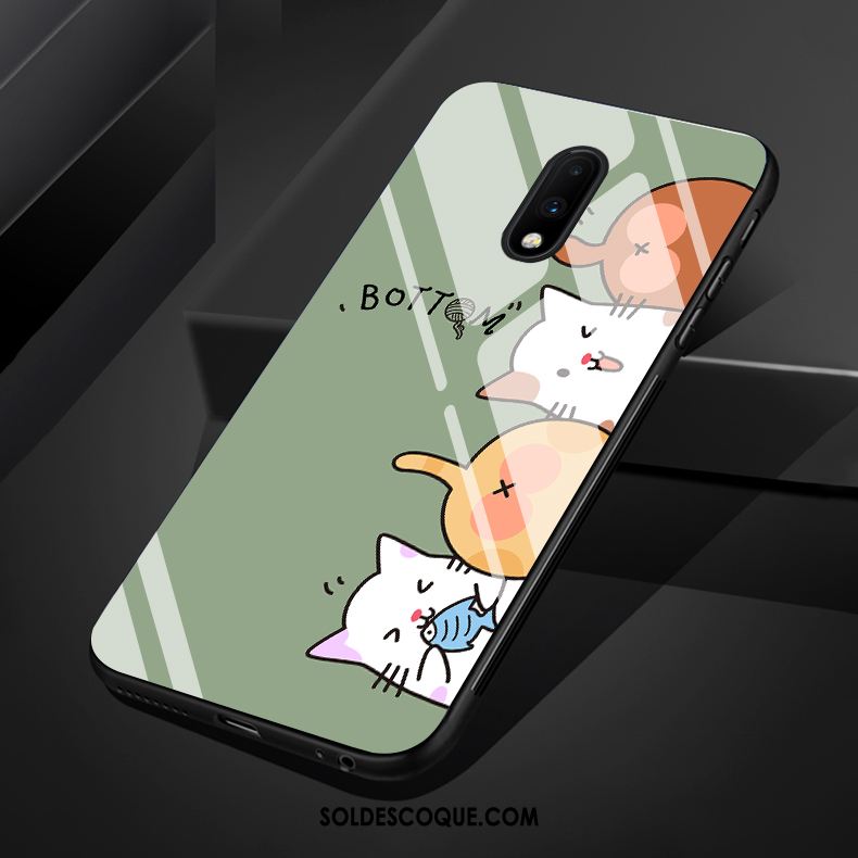 Coque Oneplus 7 Original Chat Étui Verre Mignonne Housse Soldes