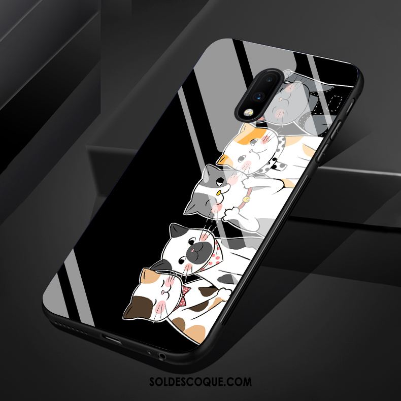 Coque Oneplus 7 Original Chat Étui Verre Mignonne Housse Soldes