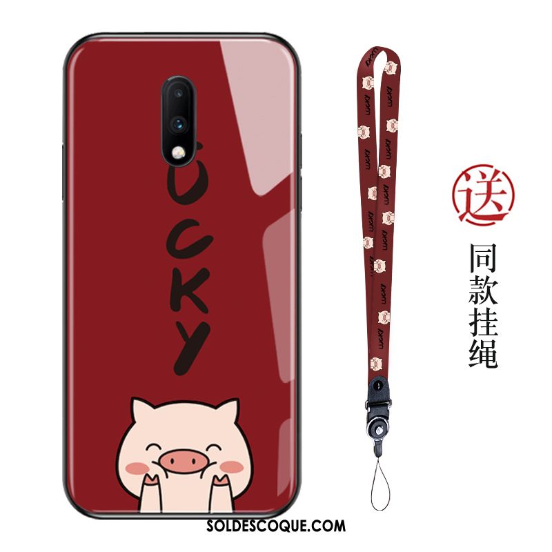 Coque Oneplus 7 Ornements Suspendus Miroir Téléphone Portable Charmant Rouge Pas Cher